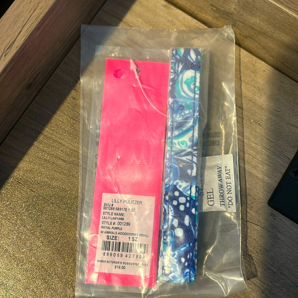 NWT Lilly Pulitzer Lanyard in Royal Purple